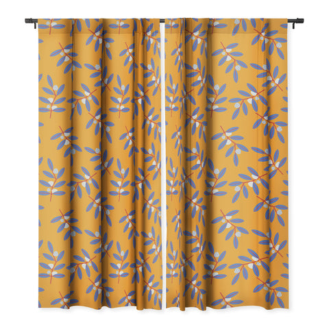 Mirimo Blue Branches Blackout Window Curtain