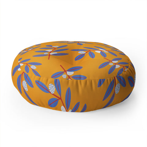 Mirimo Blue Branches Floor Pillow Round