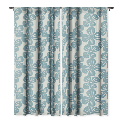 Mirimo Bluette Giant Blooms Blackout Window Curtain