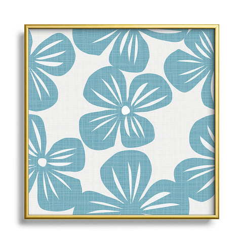 Mirimo Bluette Giant Blooms Metal Square Framed Art Print