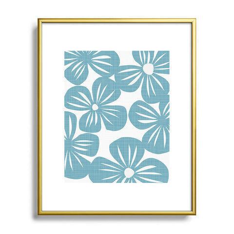 Mirimo Bluette Giant Blooms Metal Framed Art Print