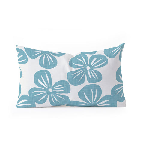 Mirimo Bluette Giant Blooms Oblong Throw Pillow
