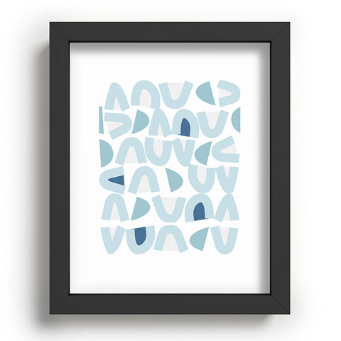 Mirimo Bowy Blue Pattern Recessed Framing Rectangle