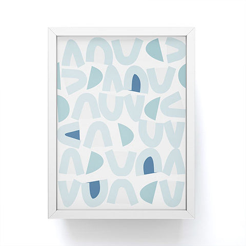 Mirimo Bowy Blue Pattern Framed Mini Art Print