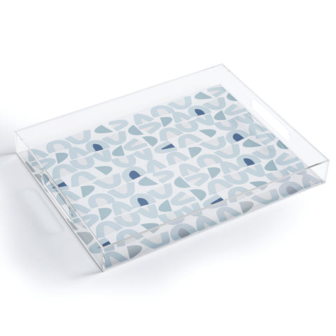 Mirimo Bowy Blue Pattern Acrylic Tray