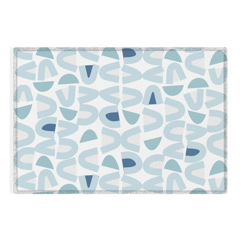 Mirimo Bowy Blue Pattern Outdoor Rug