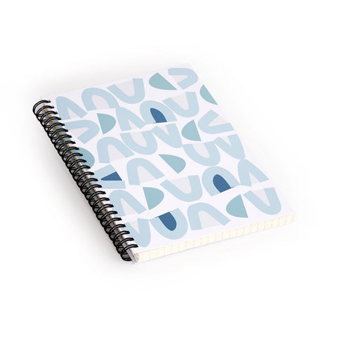 Mirimo Bowy Blue Pattern Spiral Notebook