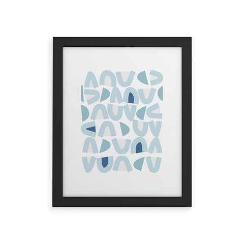 Mirimo Bowy Blue Pattern Framed Art Print