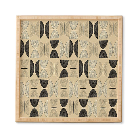 Mirimo Butterflies Abstract Beige Framed Wall Art