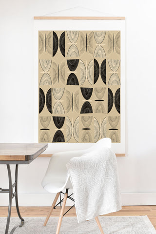 Mirimo Butterflies Abstract Beige Art Print And Hanger