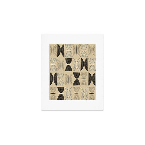 Mirimo Butterflies Abstract Beige Art Print