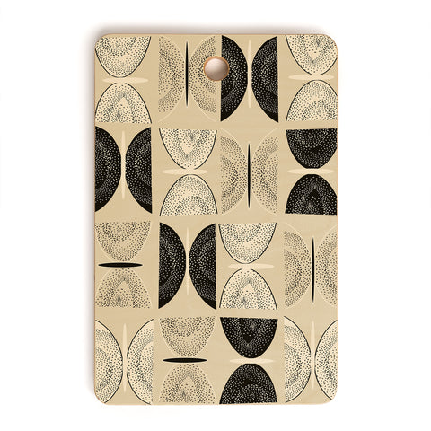 Mirimo Butterflies Abstract Beige Cutting Board Rectangle