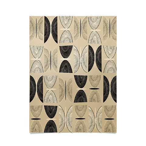 Mirimo Butterflies Abstract Beige Poster