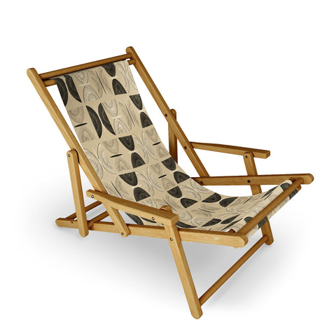 Mirimo Butterflies Abstract Beige Sling Chair