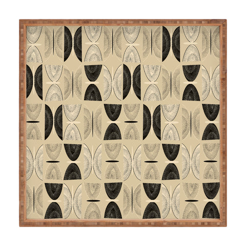 Mirimo Butterflies Abstract Beige Square Tray