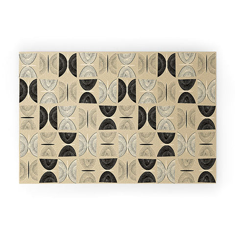 Mirimo Butterflies Abstract Beige Welcome Mat