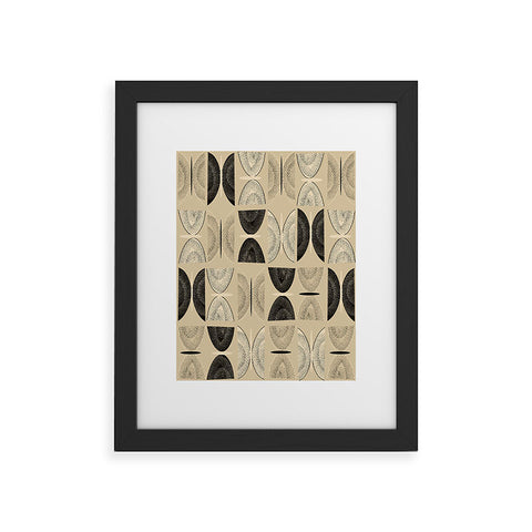 Mirimo Butterflies Abstract Beige Framed Art Print