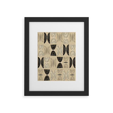 Mirimo Butterflies Abstract Beige Framed Art Print