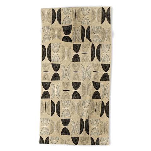 Mirimo Butterflies Abstract Beige Beach Towel