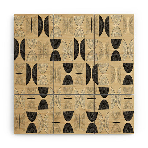 Mirimo Butterflies Abstract Beige Wood Wall Mural