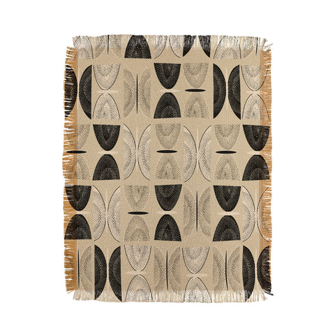 Mirimo Butterflies Abstract Beige Throw Blanket