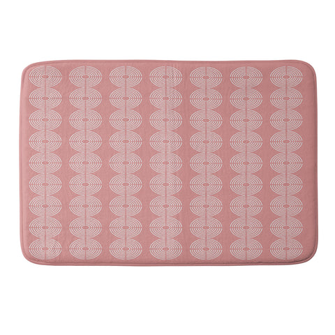 Mirimo Circles Rose Memory Foam Bath Mat