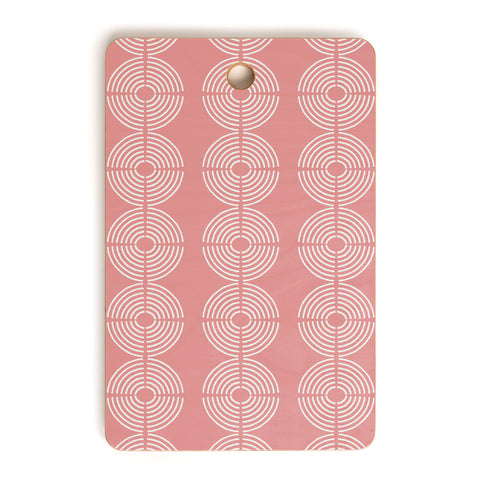 Mirimo Circles Rose Cutting Board Rectangle