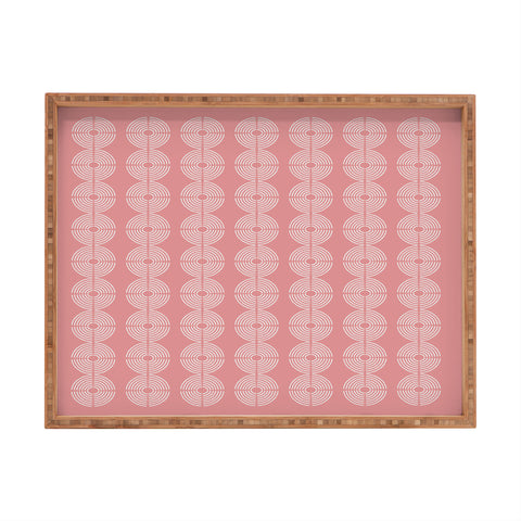 Mirimo Circles Rose Rectangular Tray