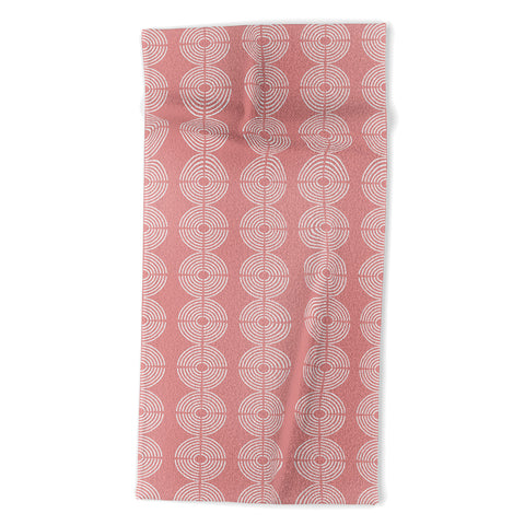 Mirimo Circles Rose Beach Towel