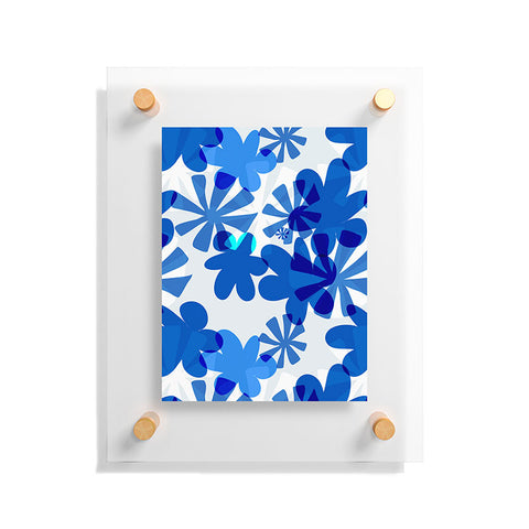Mirimo Cobalt Blooms Floating Acrylic Print