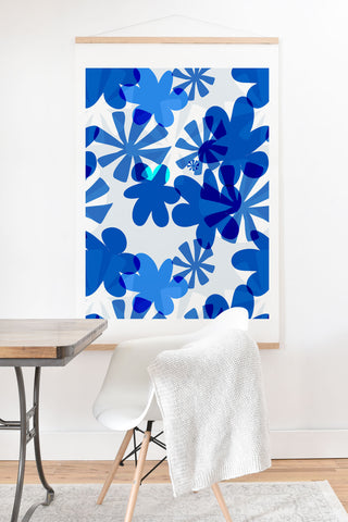Mirimo Cobalt Blooms Art Print And Hanger