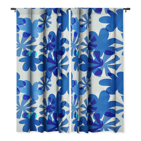 Mirimo Cobalt Blooms Blackout Non Repeat