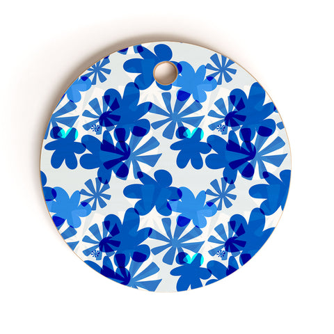 Mirimo Cobalt Blooms Cutting Board Round