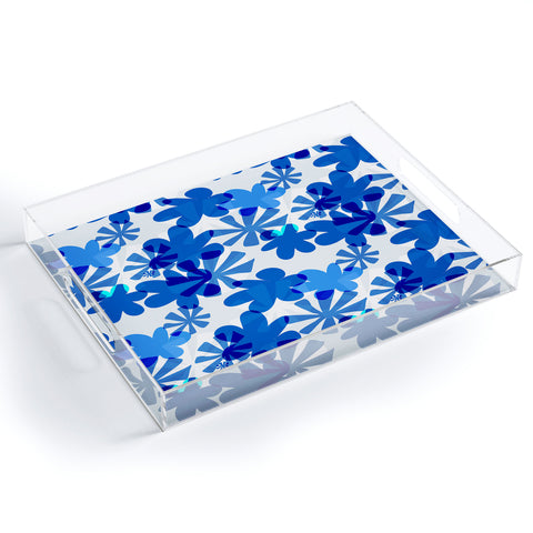 Mirimo Cobalt Blooms Acrylic Tray