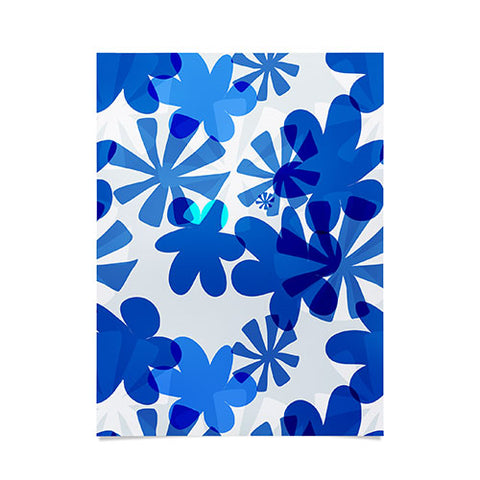 Mirimo Cobalt Blooms Poster