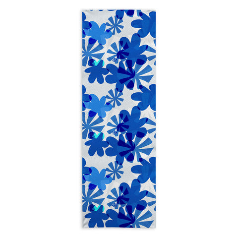 Mirimo Cobalt Blooms Yoga Towel