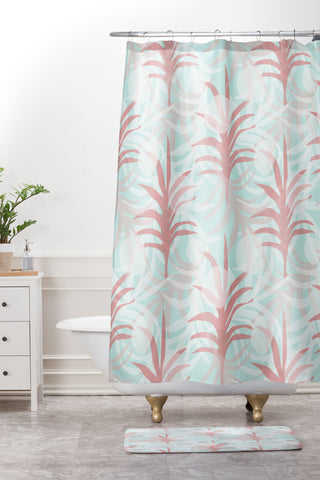 Mirimo Coral Forest Shower Curtain And Mat