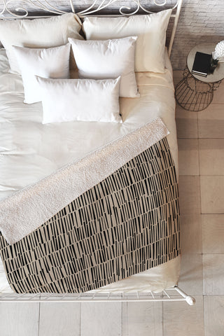 Mirimo Dacca Black Fleece Throw Blanket