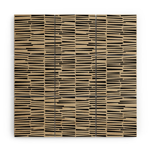 Mirimo Dacca Black Wood Wall Mural