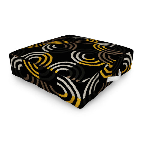 Mirimo Dance on Black Outdoor Floor Cushion