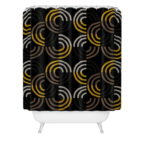 Mirimo Dance on Black Shower Curtain