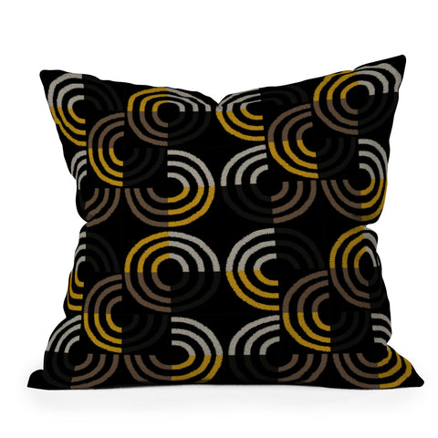 Mirimo Dance on Black Throw Pillow