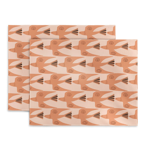 Mirimo Doves Terracotta Placemat