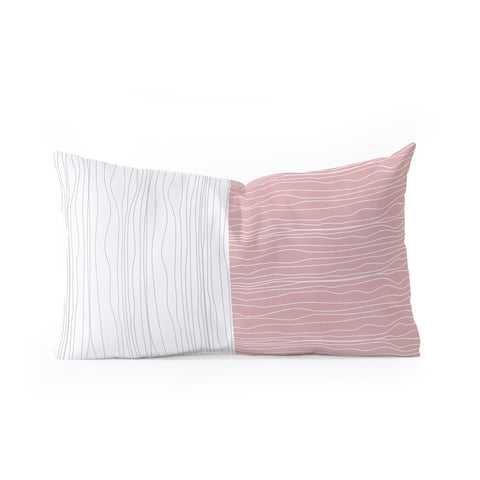 Mirimo Duette Rose Oblong Throw Pillow