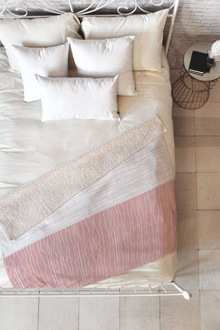 Mirimo Duette Rose Fleece Throw Blanket