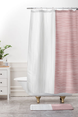 Mirimo Duette Rose Shower Curtain And Mat