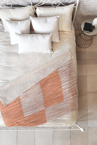 Mirimo Earthy Lines Fleece Throw Blanket