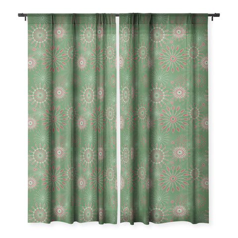 Mirimo Festivity Green Sheer Window Curtain