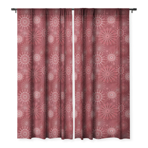 Mirimo Festivity Red Sheer Window Curtain