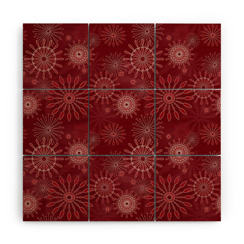 Mirimo Festivity Red Wood Wall Mural